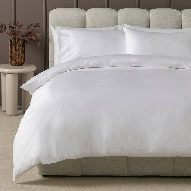 Habitat bedding set 400 thread count white stitch detail single (British brand)