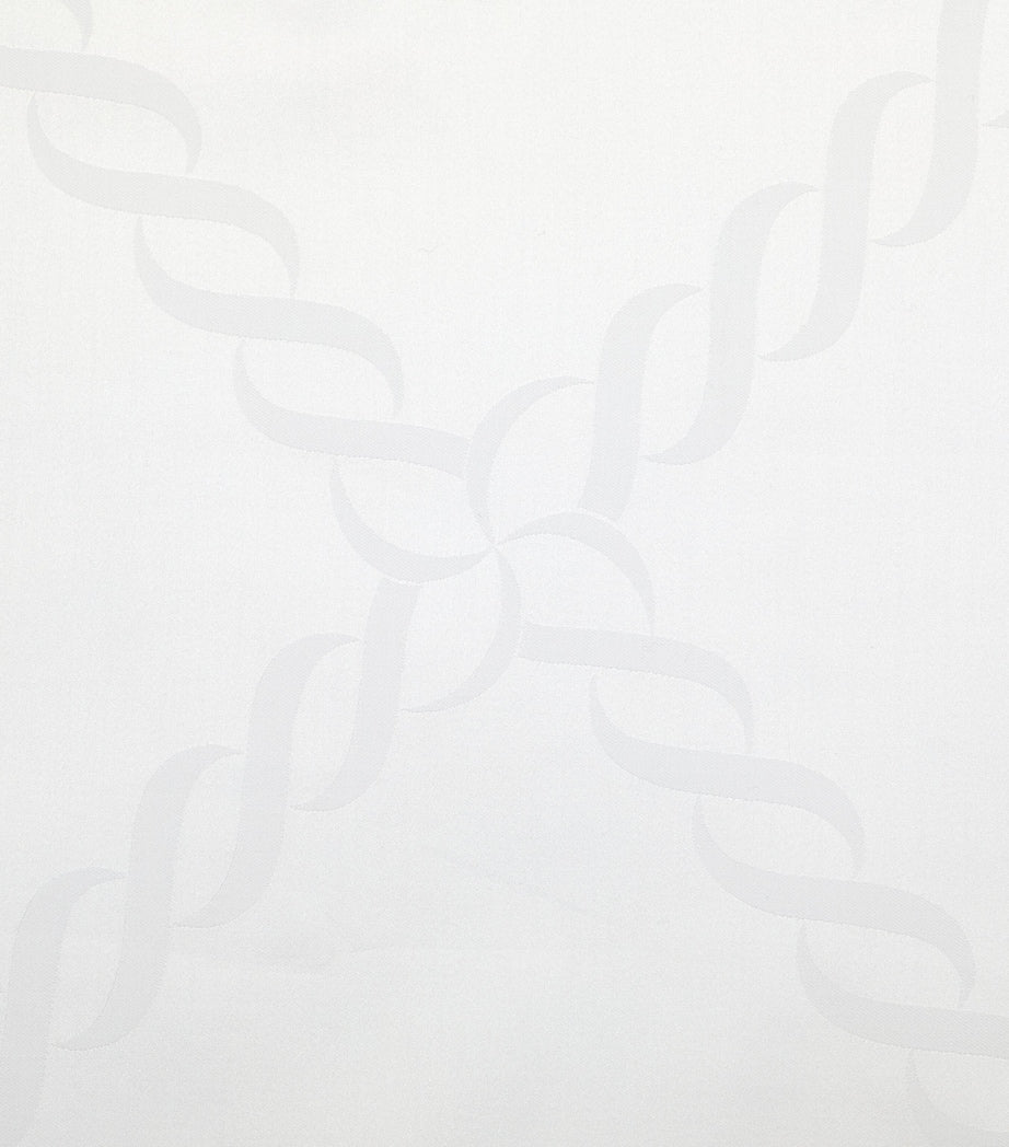 Pratesi king flat sheet with braid pattern, 275cm x 275cm, imported from the UK