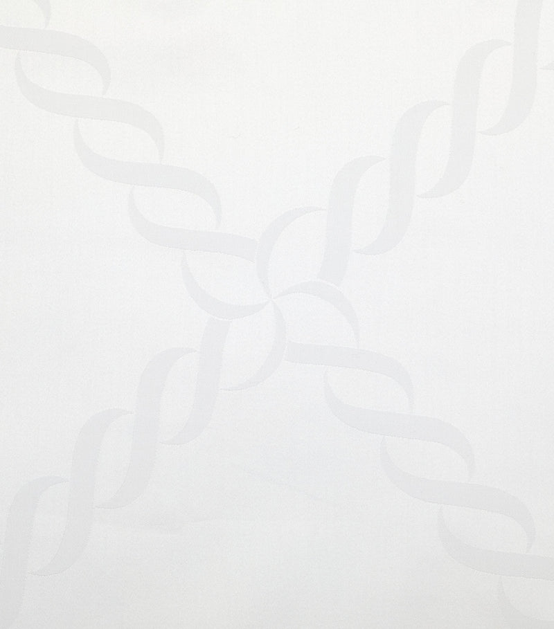 Pratesi king flat sheet with braid pattern, 275cm x 275cm, imported from the UK