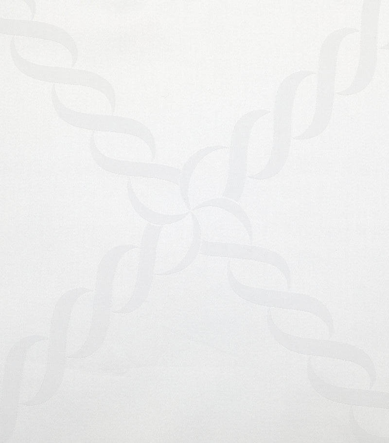 Pratesi king flat sheet with braid pattern, 275cm x 275cm, imported from the UK