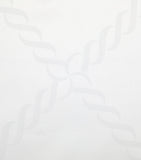 Pratesi king flat sheet with braid pattern, 275cm x 275cm, imported from the UK