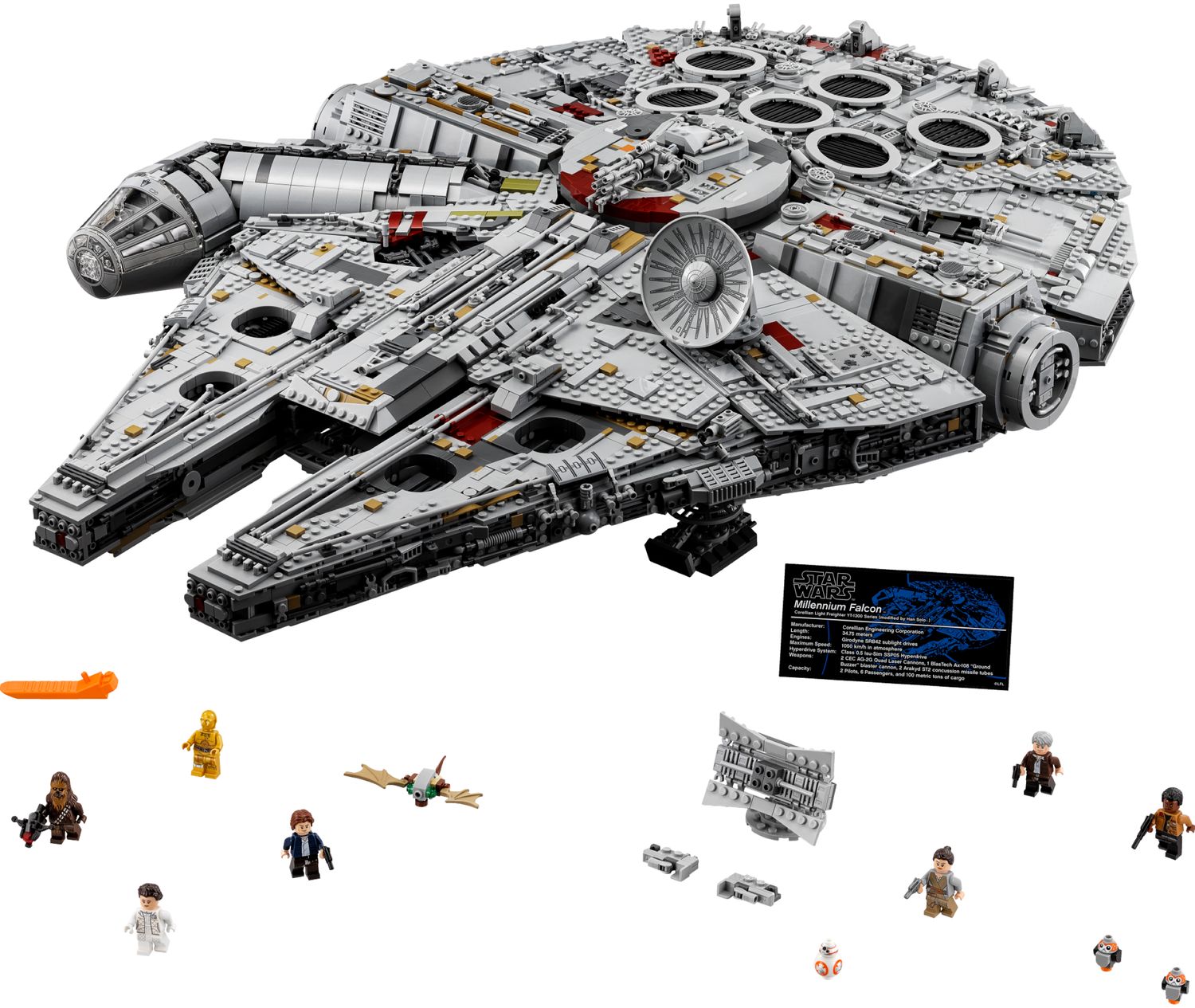 LEGO Millennium Falcon Star Wars model 7541 pieces, imported from the UK