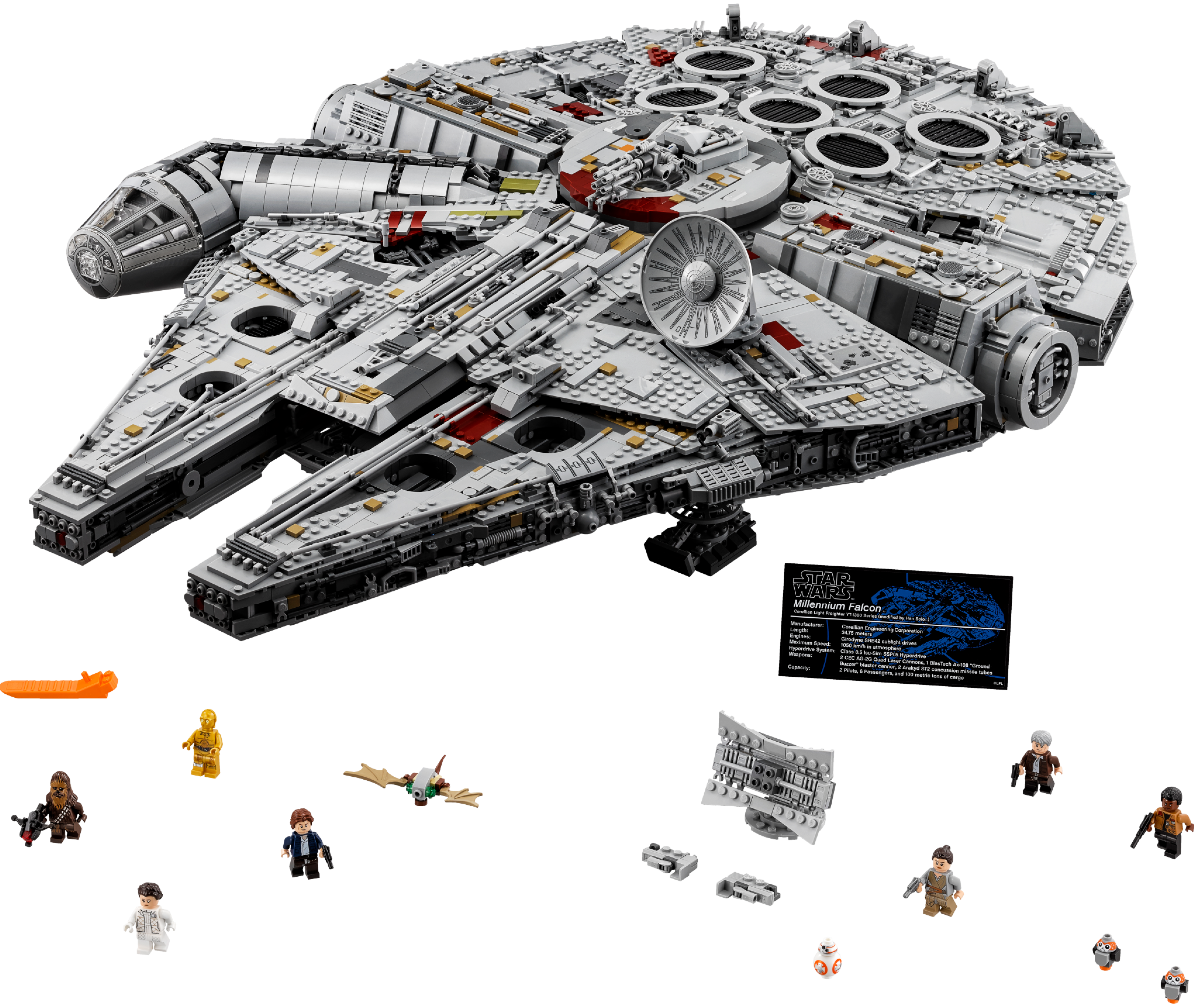 LEGO Millennium Falcon Star Wars model 7541 pieces, imported from the UK