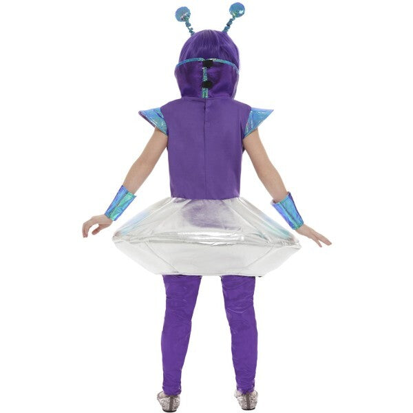Smiffys Alien Girl Costume silver, imported from the UK