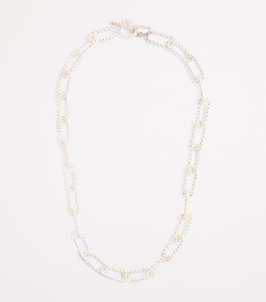 Bleue Burnham sterling silver link necklace, UK version