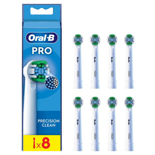 Oral-B Precision Clean Replacement Electric Toothbrush Heads x8 electric & battery toothbrushes Sainsburys   