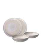 Villeroy & Boch porcelain Perlemor dinner set with 2 dinner plates and 2 pasta bowls (British brand)