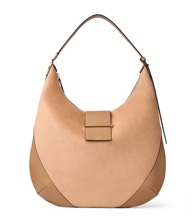 Jimmy Choo Bar suede shoulder bag medium, imported from the UK