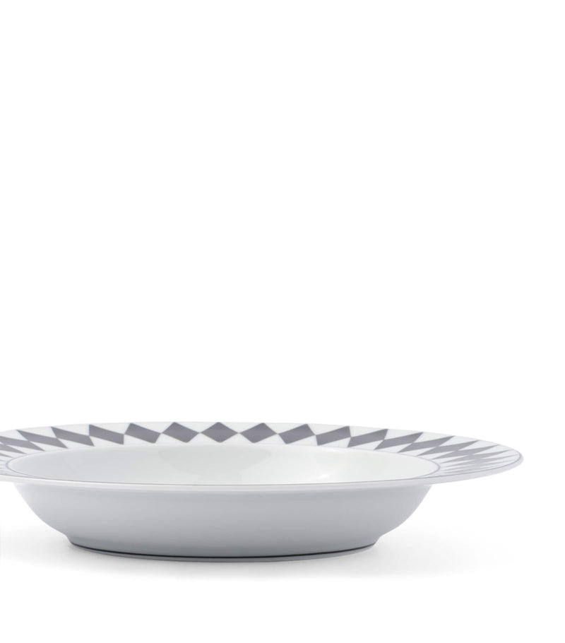 Prada chequerboard porcelain soup plates set of 2 22cm, imported from the UK
