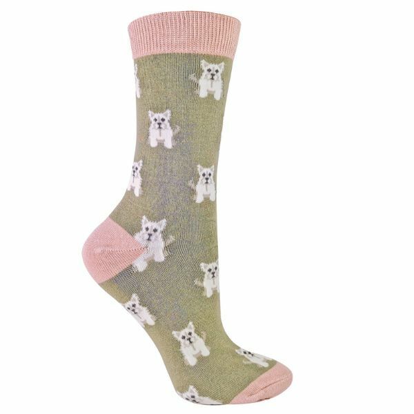 Miss Sparrow Ladies Dog Design Bamboo Socks 4-7 UK GOODS Superdrug   