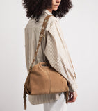 Maje Miss M suede shoulder bag 16x31cm, imported from the UK