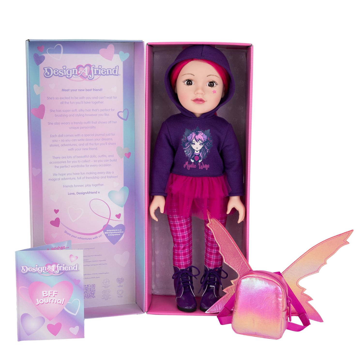 DesignAfriend Maia Mystical 18 inch doll set, imported from the UK