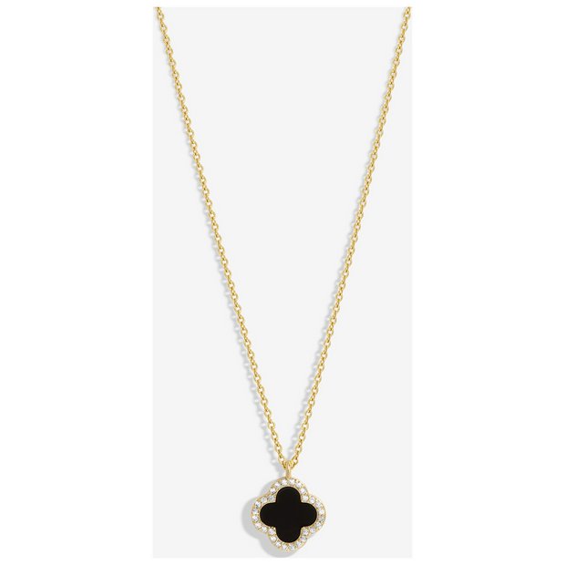Jon Richard gold plated clover pendant necklace 40.6cm - British product