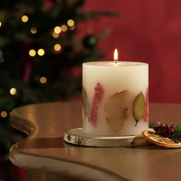 Argos Home Christmas Spice inclusion candle 10.2cm, imported from the UK