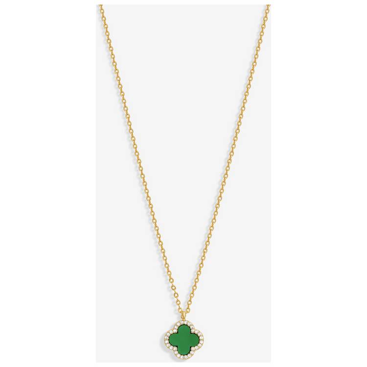 Jon Richard gold-plated clover pendant necklace 16 inch - British product