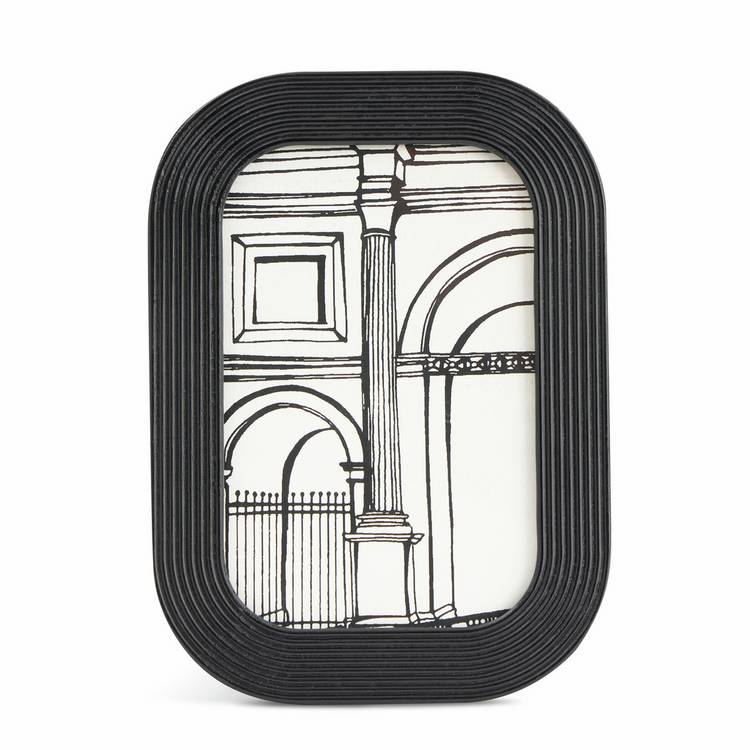 Habitat black ribbed picture frame 4x6, imported from the UK