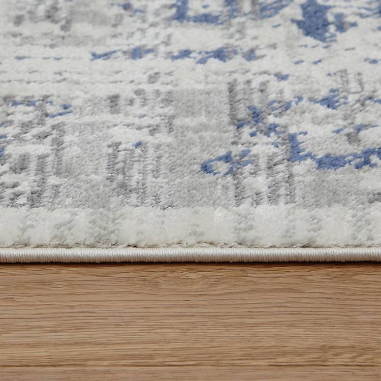 Habitat traditional natural and blue cut pile rug 120x170cm, UK version