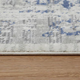 Habitat traditional natural and blue cut pile rug 120x170cm, UK version