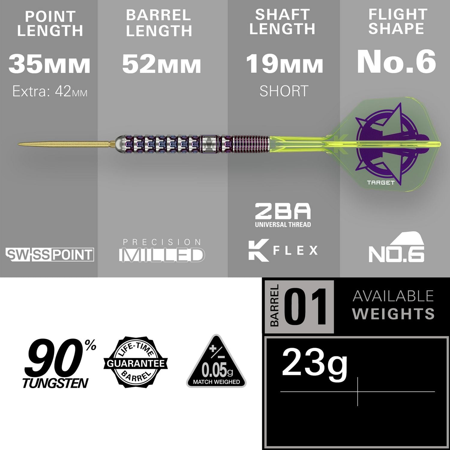 Target Luke Littler World Champion 23g dart set, imported from the UK