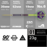 Target Luke Littler World Champion 23g dart set, imported from the UK