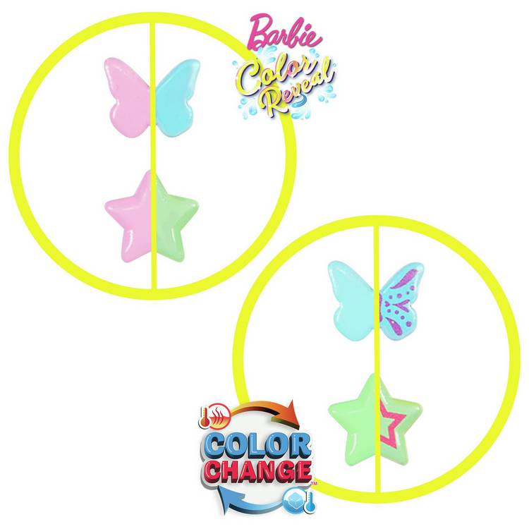 Barbie styling head blonde hair colourful streaks (British brand)