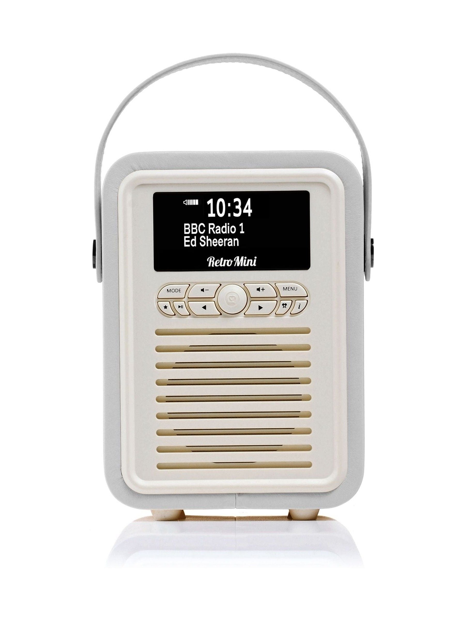 VQ retro DAB radio light grey, imported from the UK