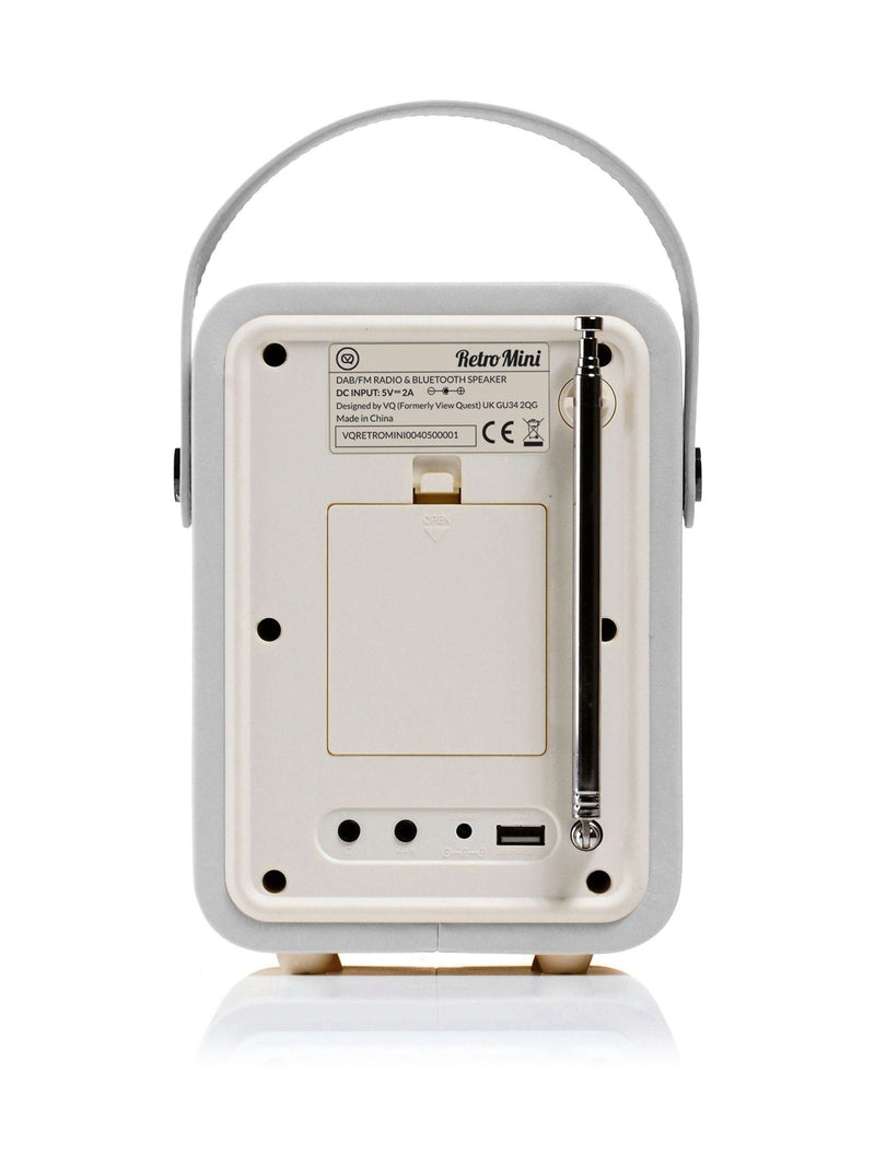 VQ retro DAB radio light grey, imported from the UK