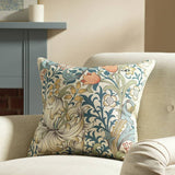 Habitat Golden Lily cushion Blue 50x50cm, imported from the UK