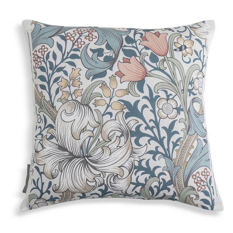 Habitat Golden Lily cushion Blue 50x50cm, imported from the UK