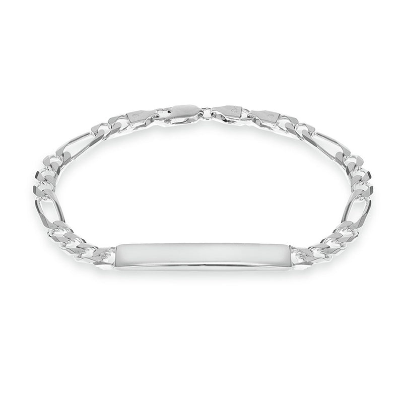 Revere Sterling Silver Personalised Figaro ID Bracelet