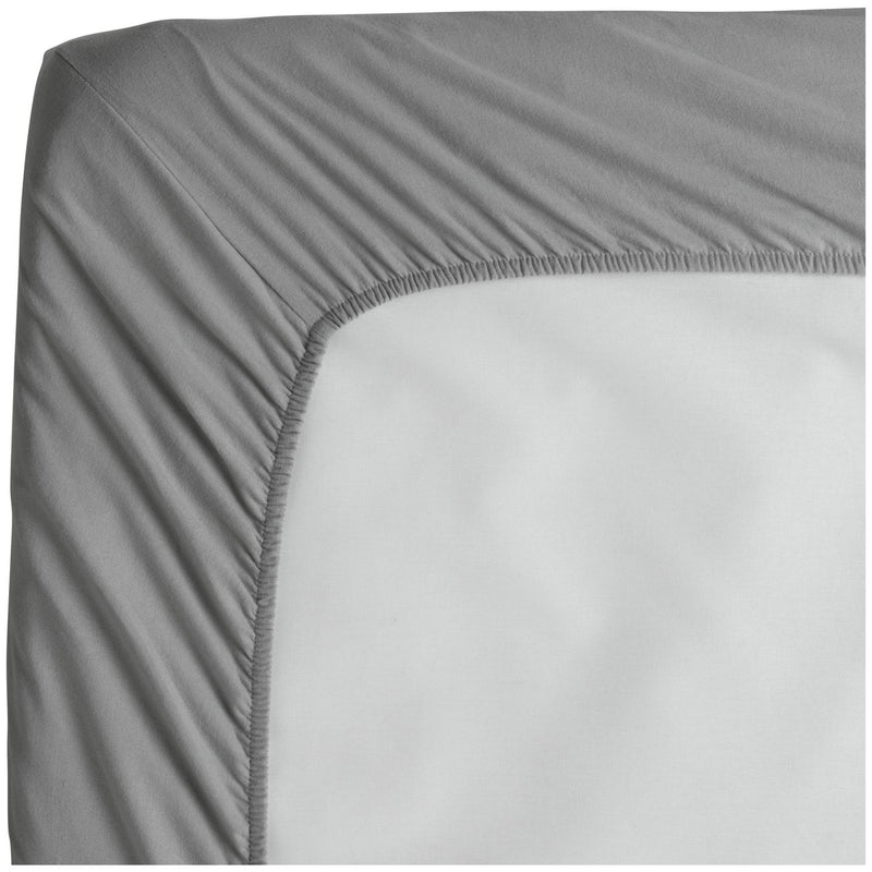 Home Essentials brushed cotton fitted sheet grey single, imported from the UK