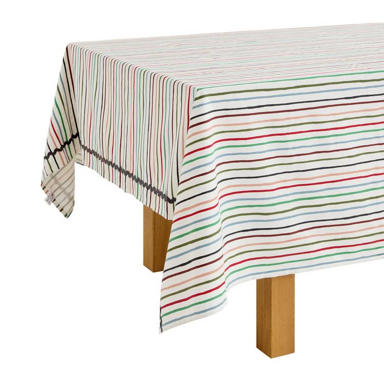 Habitat stripe cream tablecloth 180x240cm, UK version