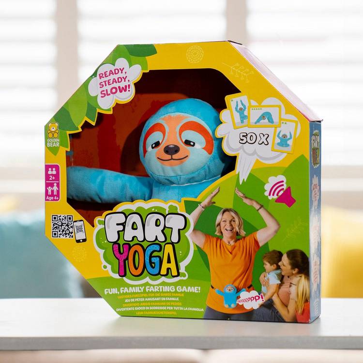 Fart Yoga Activity Game with Sammy the Sloth, imported from the UK