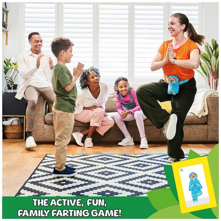 Fart Yoga Activity Game with Sammy the Sloth, imported from the UK