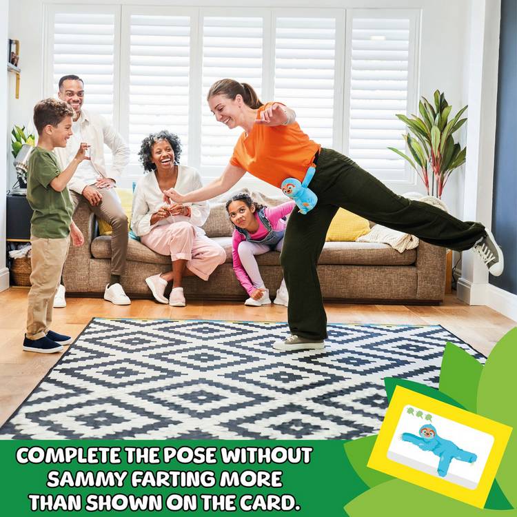 Fart Yoga Activity Game with Sammy the Sloth, imported from the UK