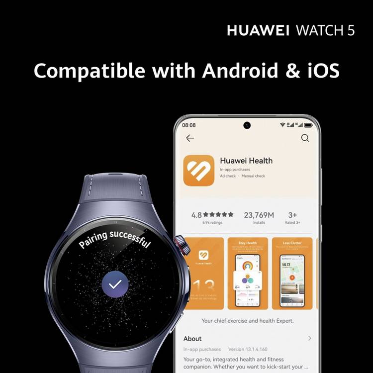 HUAWEI Watch 5 46mm smart watch titanium purple (British brand)