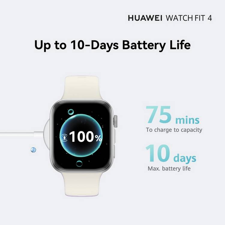 HUAWEI Fit 4 smart watch 43mm aluminium white - British product