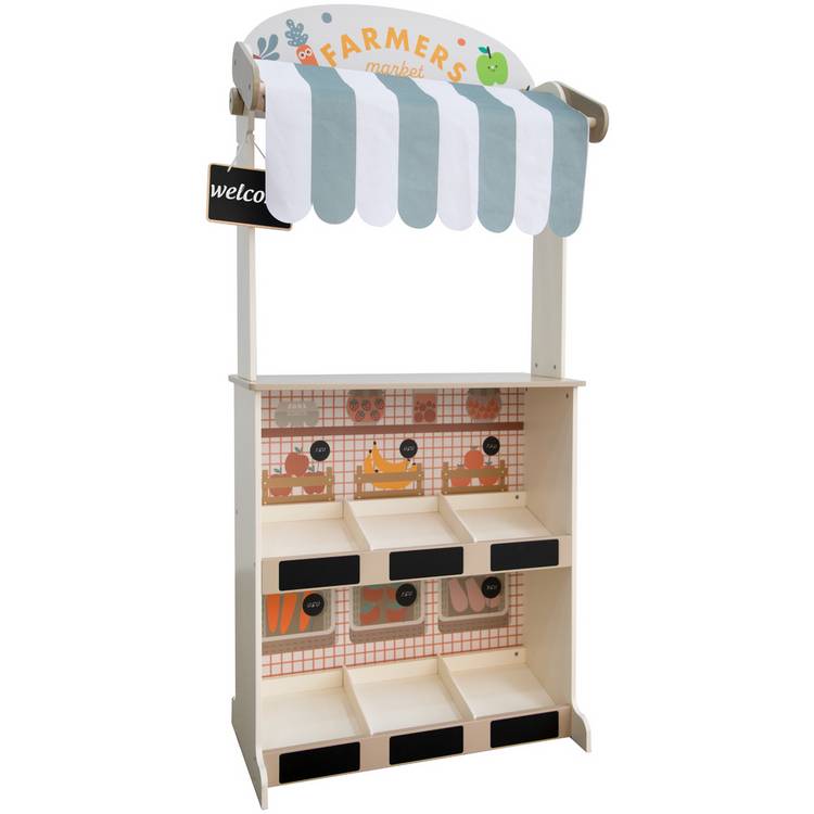 Chad Valley wooden 2 in 1 shop theatre playset, imported from the UK