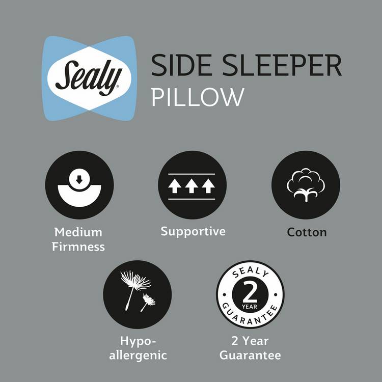 Sealy side sleeper medium firm pillow (British brand)