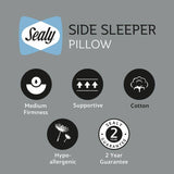 Sealy side sleeper medium firm pillow (British brand)