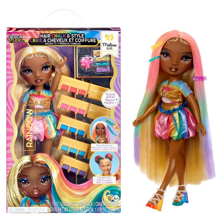 Rainbow High doll hair chalk playset 30cm - British product
