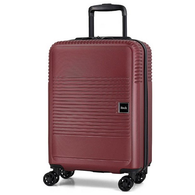 Rock suitcase burgundy 8 wheel small - British brand