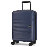Rock navy hard suitcase 8 wheel cabin size - British product