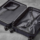 Rock navy hard suitcase 8 wheel cabin size - British product