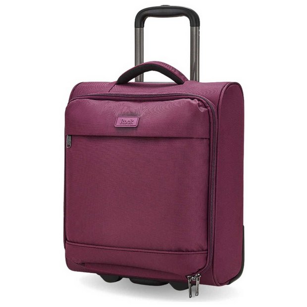 Rock 2 wheel soft suitcase small purple, UK version