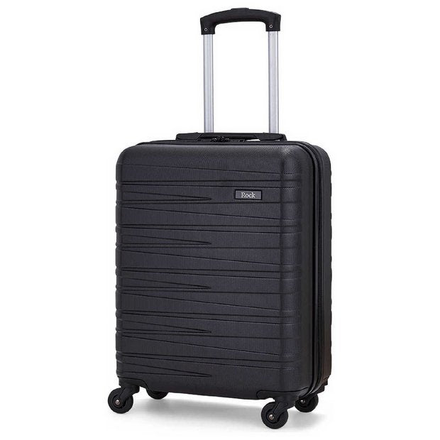 Rock hard shell suitcase small black, UK version