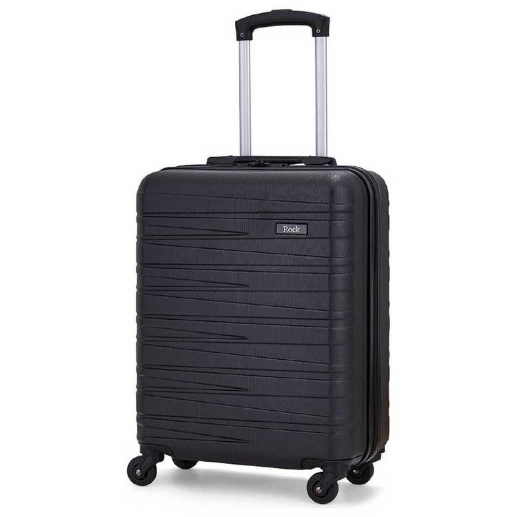 Rock hard shell suitcase small black, UK version