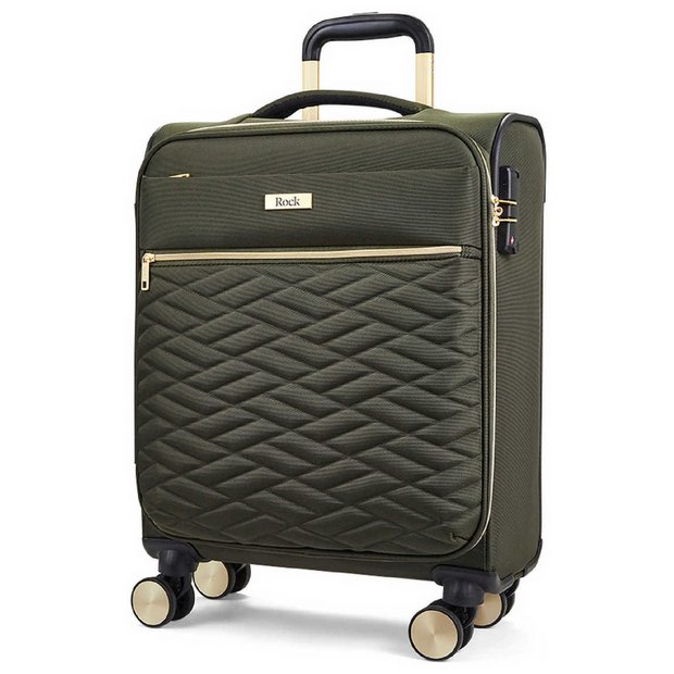 Rock small khaki soft suitcase 55cm, UK version