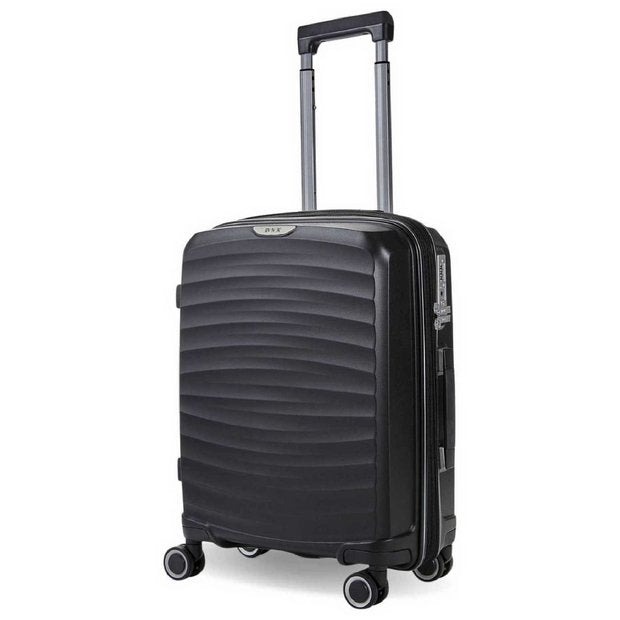 Rock expandable hard suitcase small black, UK version
