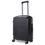 Rock expandable hard suitcase small black, UK version